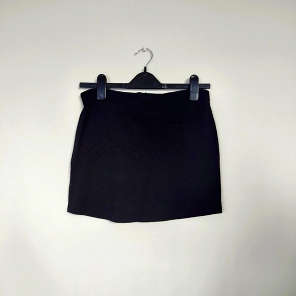 Black Mini Skirt with Embroidered Flowers by Ardene - Picture 2 of 8